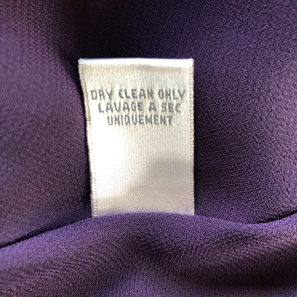 Badgley Mischka Silk Dress Size 8 Plum Color - Picture 12 of 13